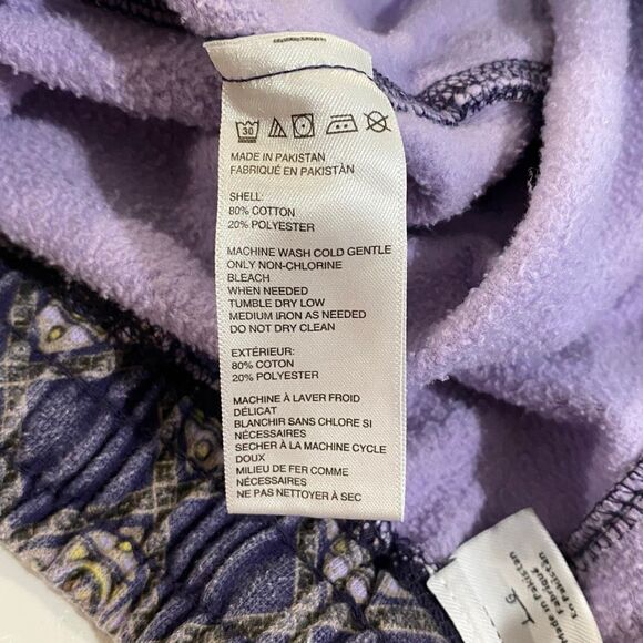 Urban Outfitters Fleece Lined Drawstring Shorts Men’s Size L Purple Geometric Pa - Picture 5 of 8